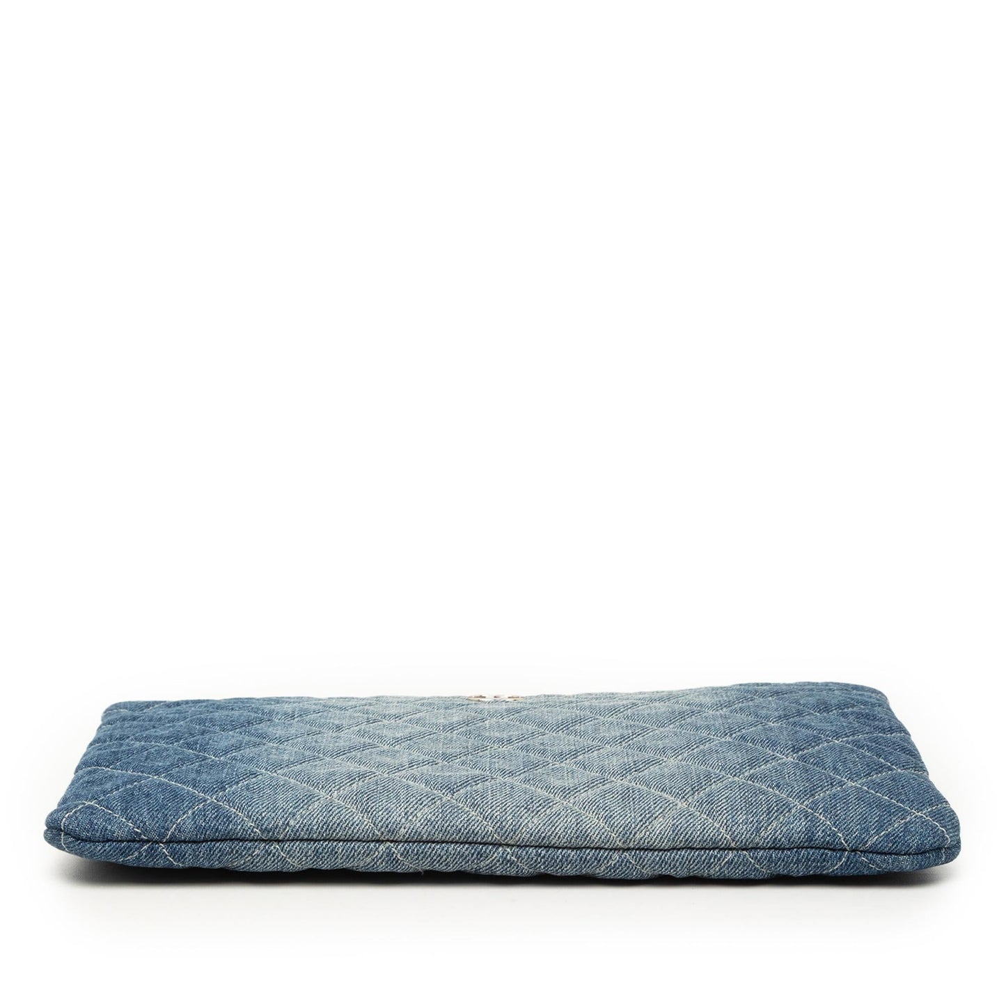 Chanel Medium Quilted Denim O Case Clutch