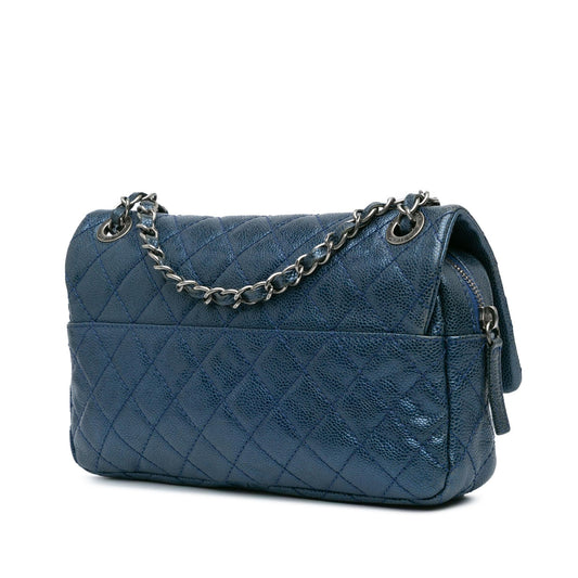 Chanel Medium Quilted Iridescent Caviar Easy Flap