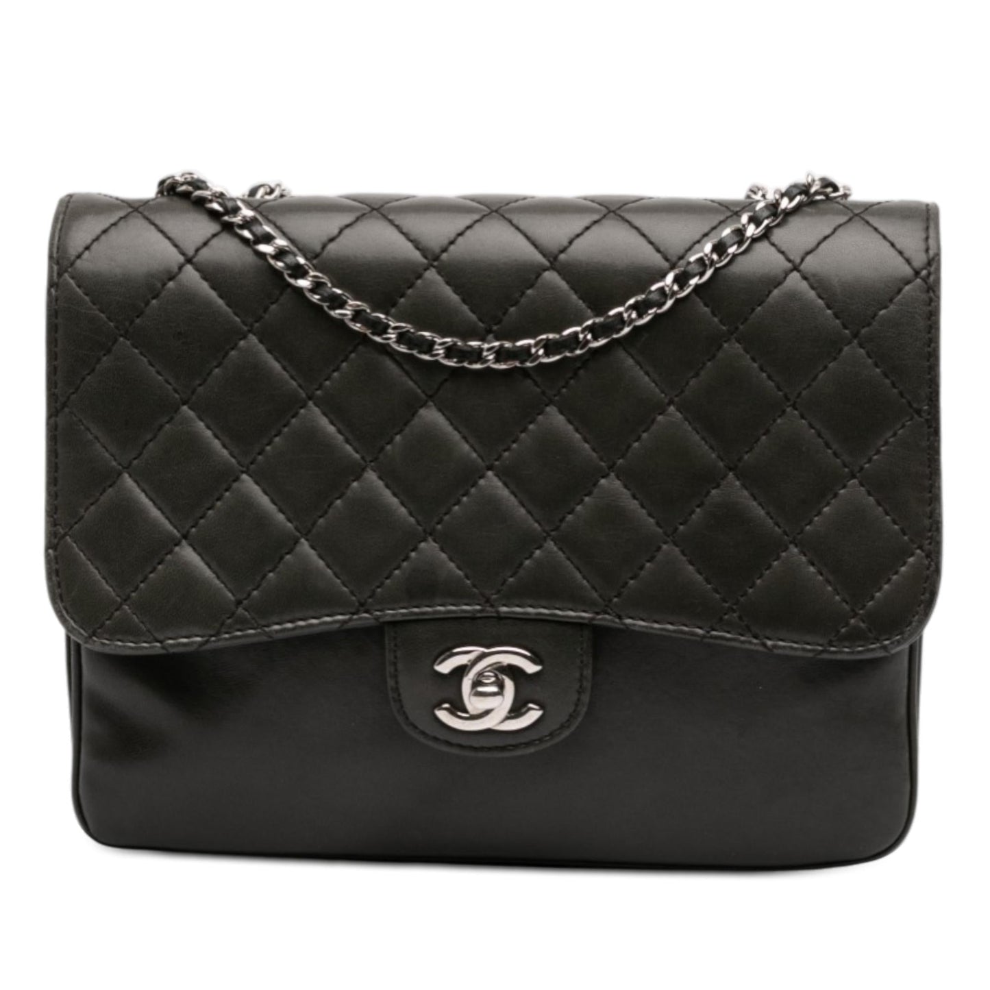 Chanel Medium Quilted Lambskin Clams Pocket Flap