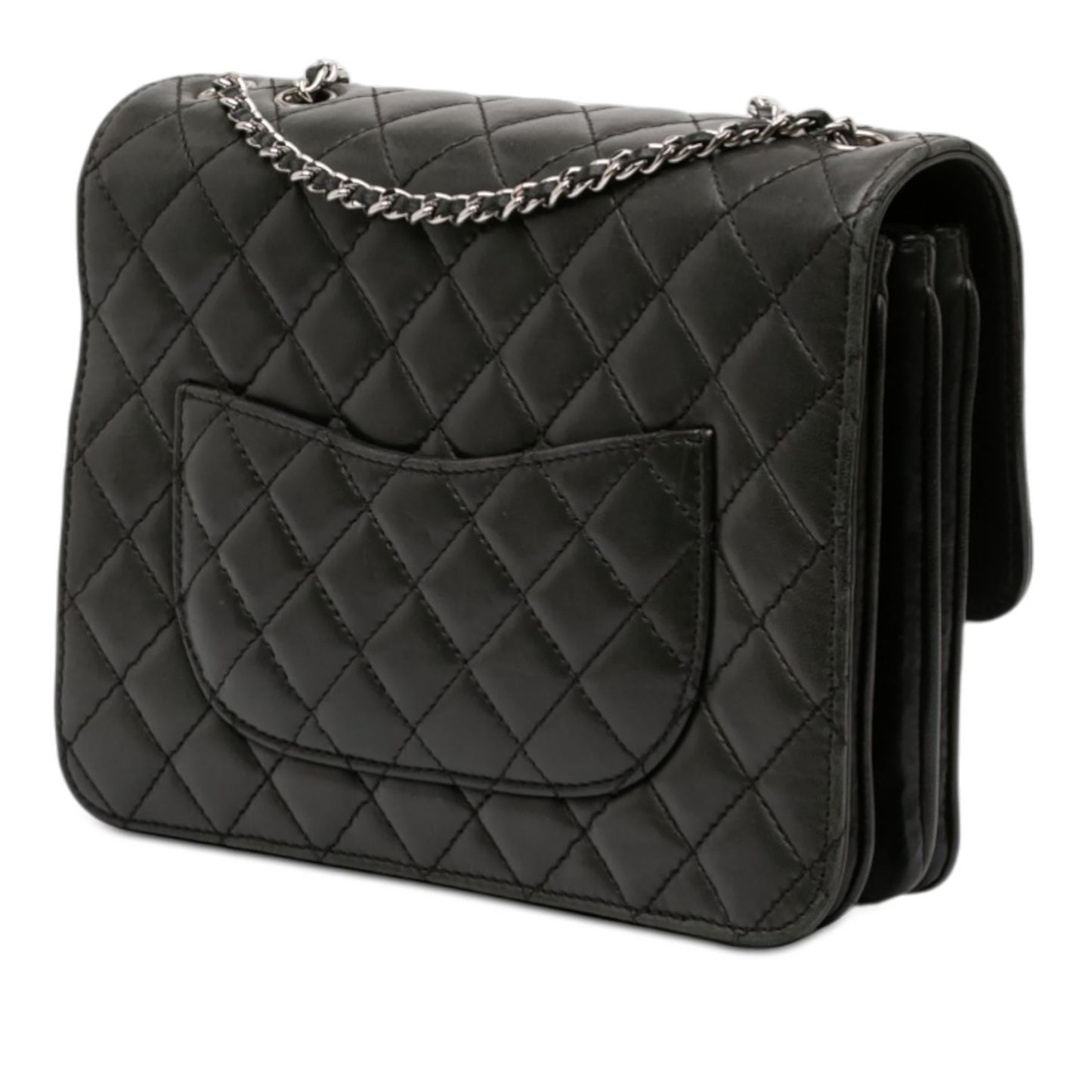 Chanel Medium Quilted Lambskin Clams Pocket Flap