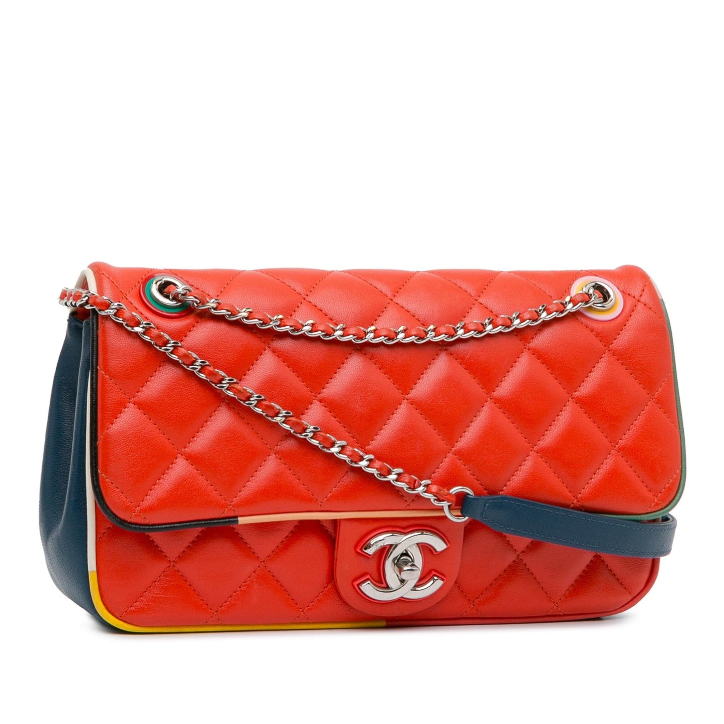 Chanel Medium Quilted Lambskin Cuba Color Flap (SHG-Knms3N)