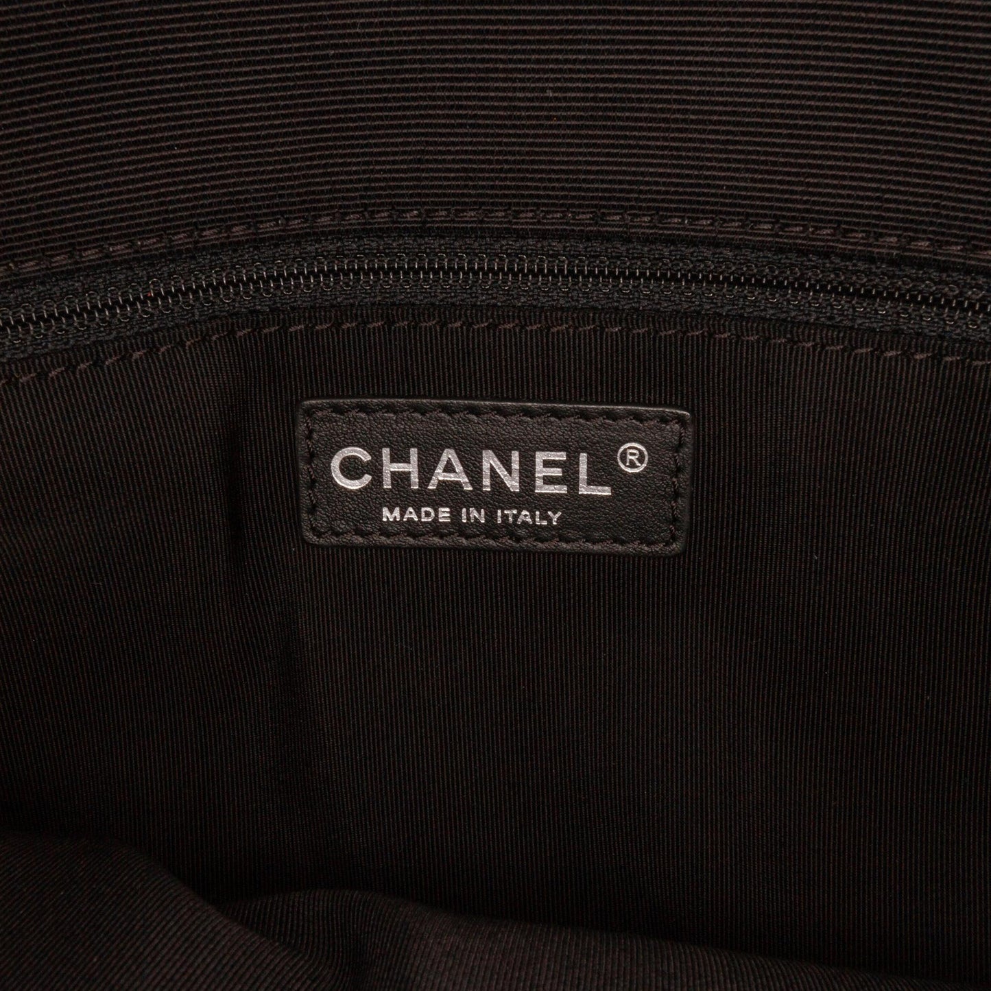 Chanel Medium Quilted Lambskin Grosgrain Two Tone Flap