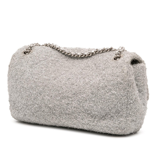 Chanel Medium Quilted Lurex Ground Control Pluto Glitter Flap