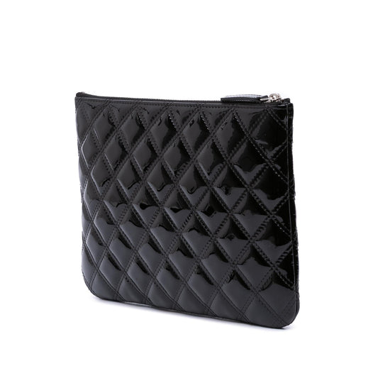 Chanel Medium Quilted Patent O Case Clutch