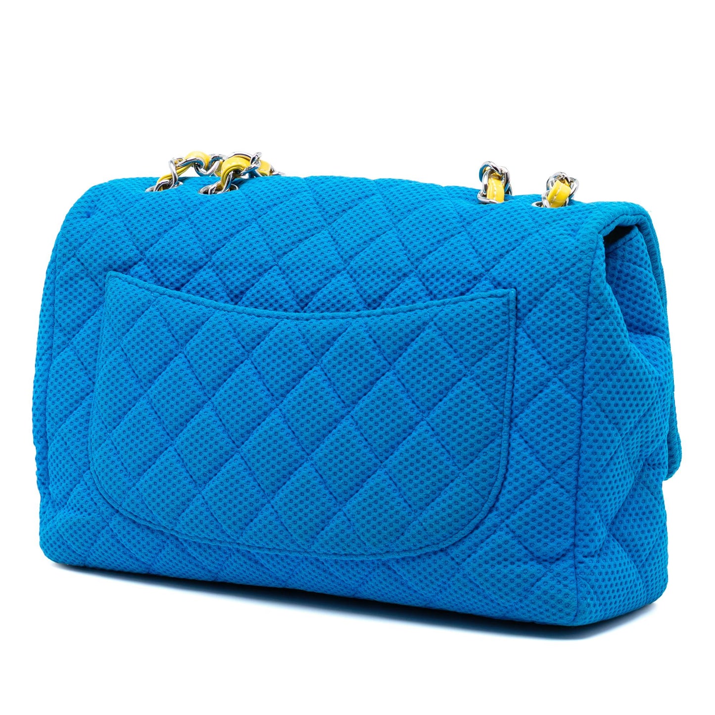 Chanel Medium Quilted Perforated Jersey Single Flap