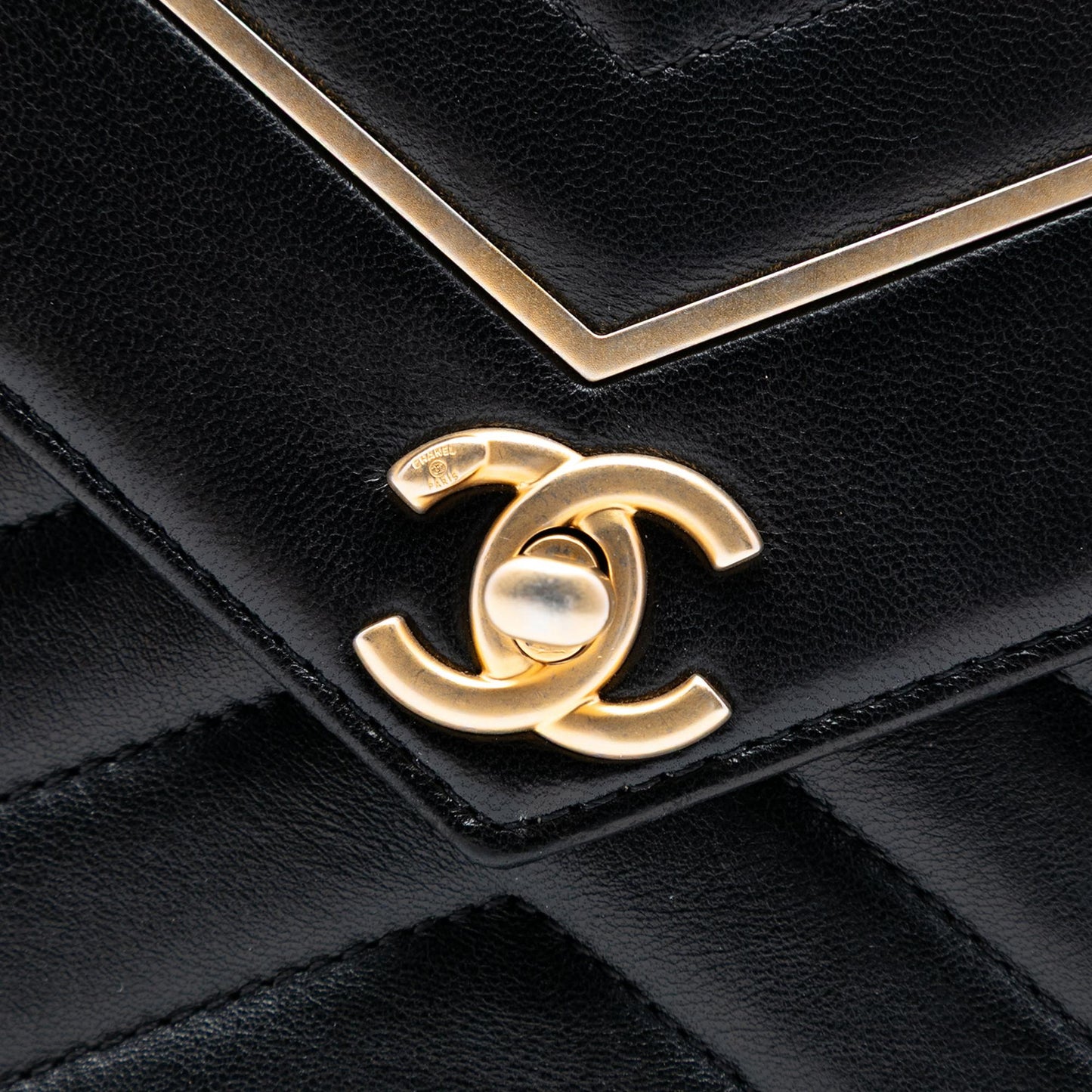 Chanel Medium Reversed Chevron Lambskin Flap
