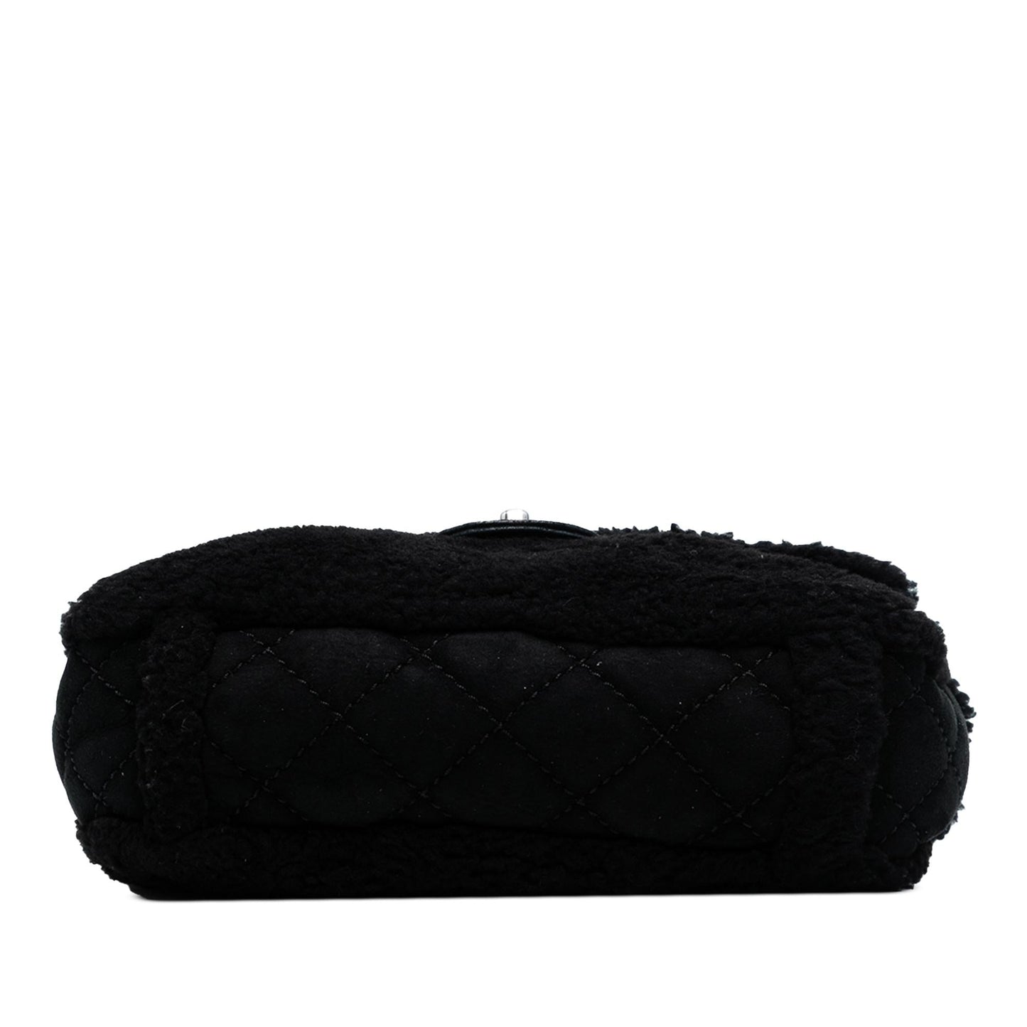 Chanel Medium Shearling Pearl Studded Flap