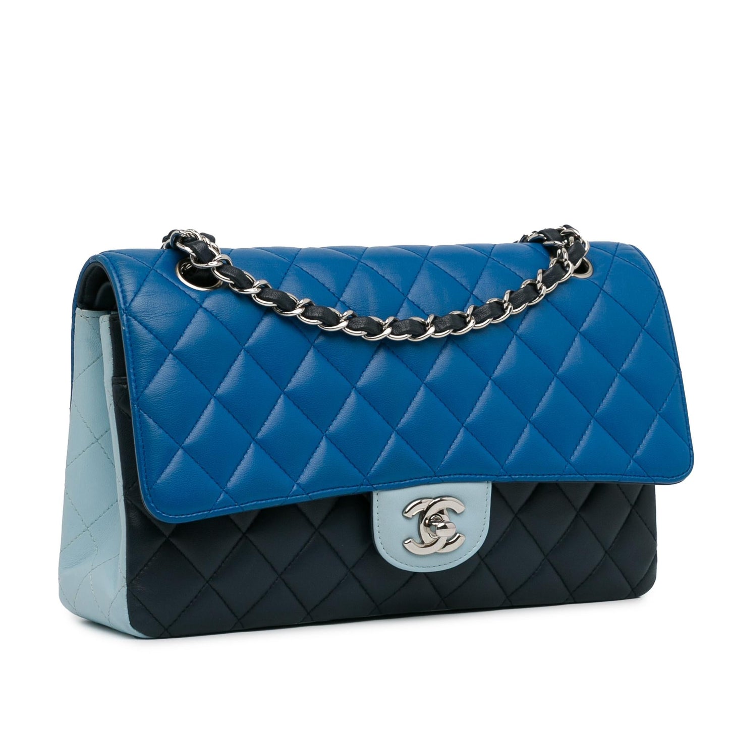 Chanel Medium Tricolor Lambskin Double Flap (SHG-9xy5Fb)