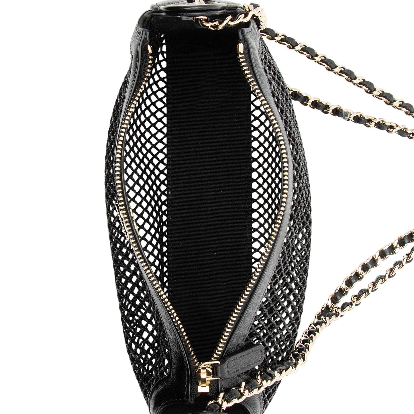 Chanel Mesh Lambskin Clutch with Chain