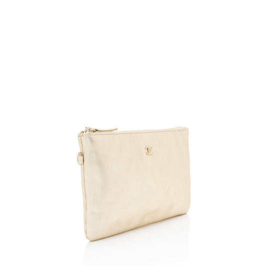 Chanel Metallic Calfskin Chanel 22 Pochette