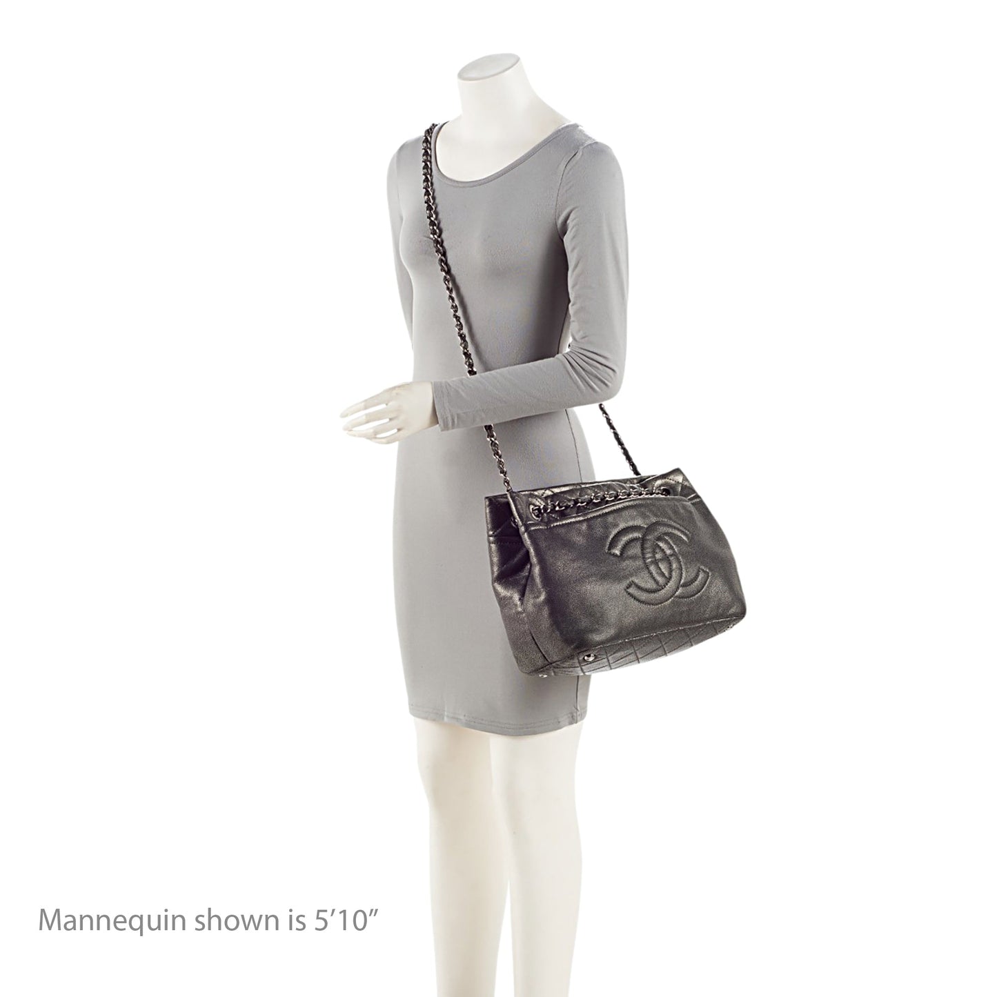Chanel Metallic Caviar Leather Timeless CC Soft Tote
