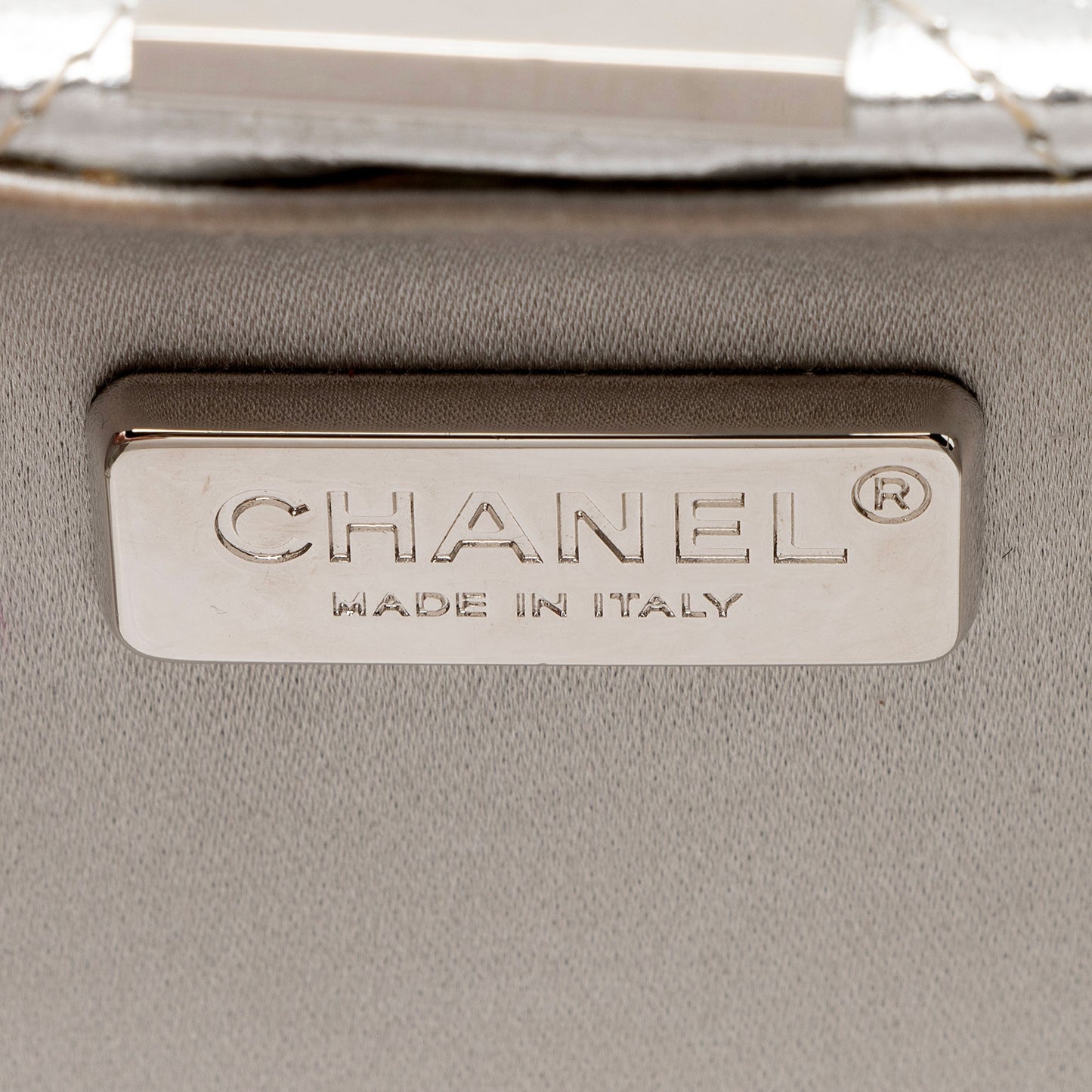 Chanel Metallic Crumpled Lambskin Fringe Clutch