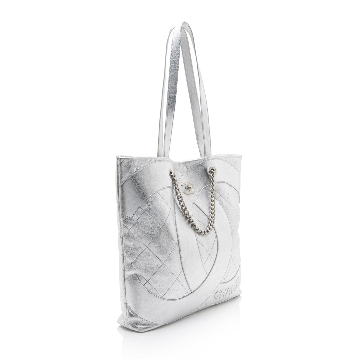 Chanel Metallic Lambskin Club Monaco Large Shopping Tote