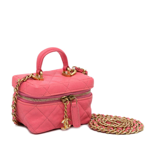 Chanel Micro Caviar Chain Vanity Bag