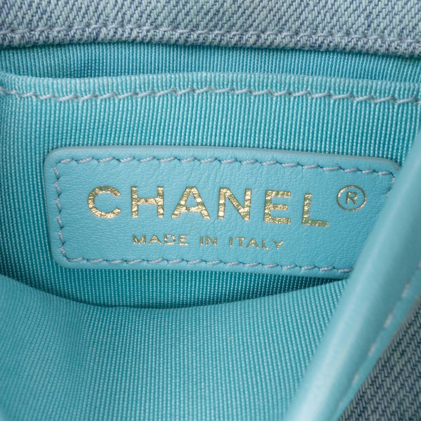 Chanel Mini CC Quilted Denim Crossbody