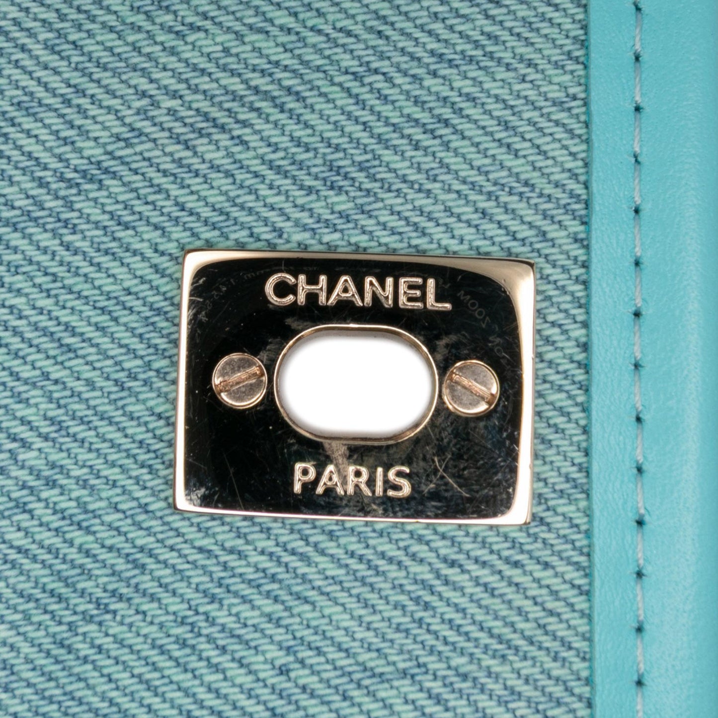 Chanel Mini CC Quilted Denim Messenger Flap