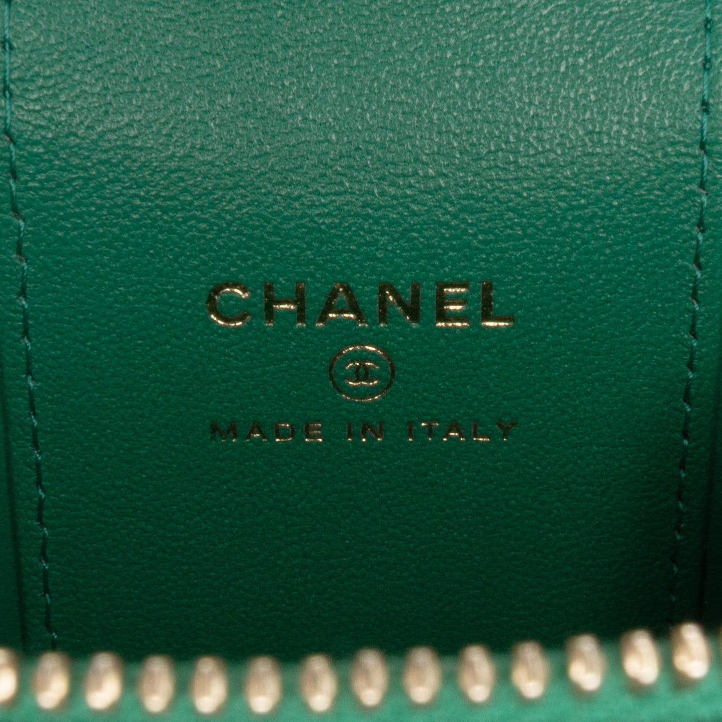 Chanel Mini CC Quilted Lambskin Top Handle Vanity Case With Chain