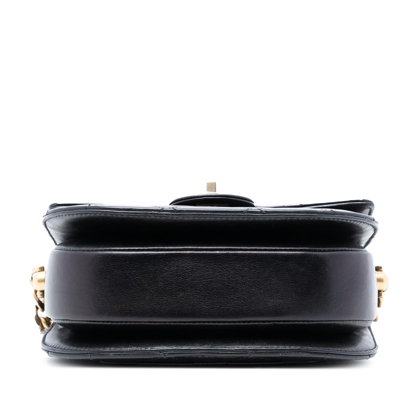 Chanel Mini CC Quilted Shiny Calfskin Round Moon Messenger Flap