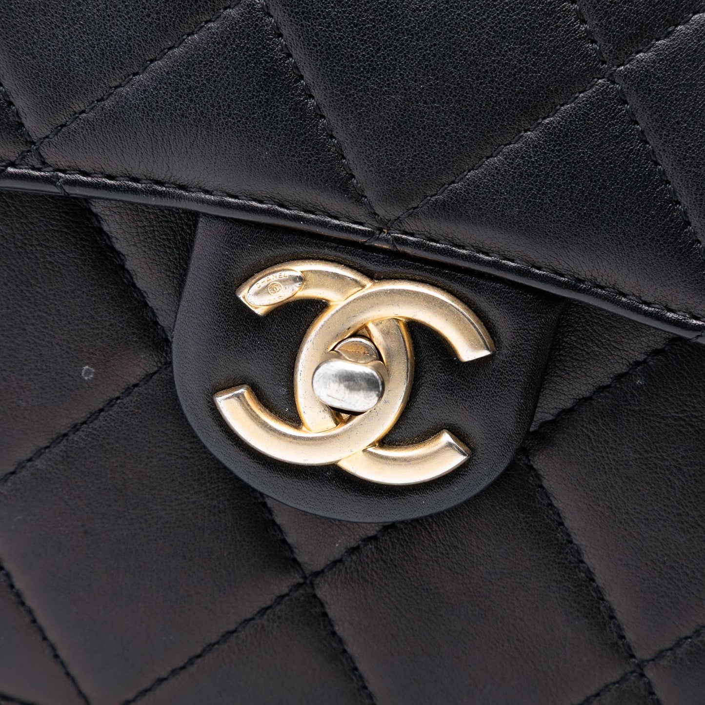 Chanel Mini CC Quilted Shiny Calfskin Round Moon Messenger Flap