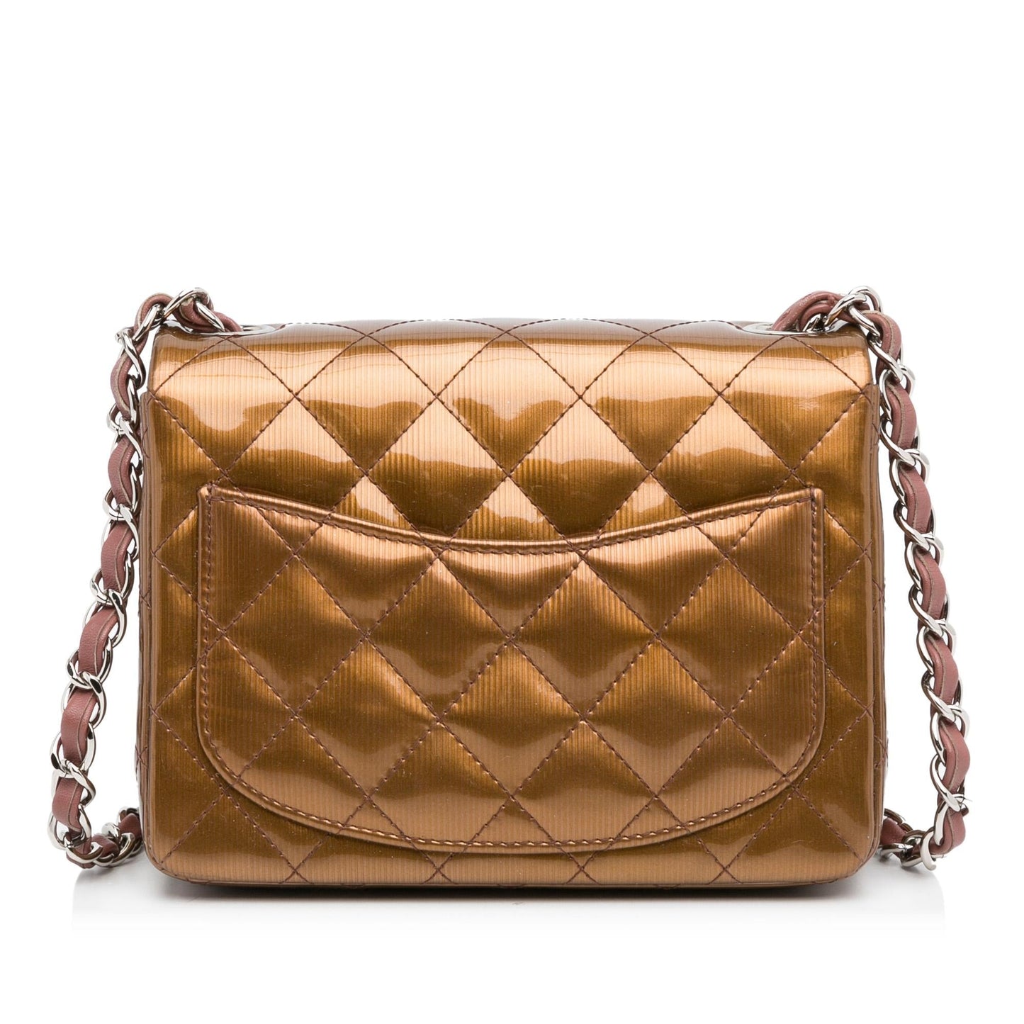 Luxury Chanel Mini Classic Square Patent Single Flap (SHG-nmtI7p)