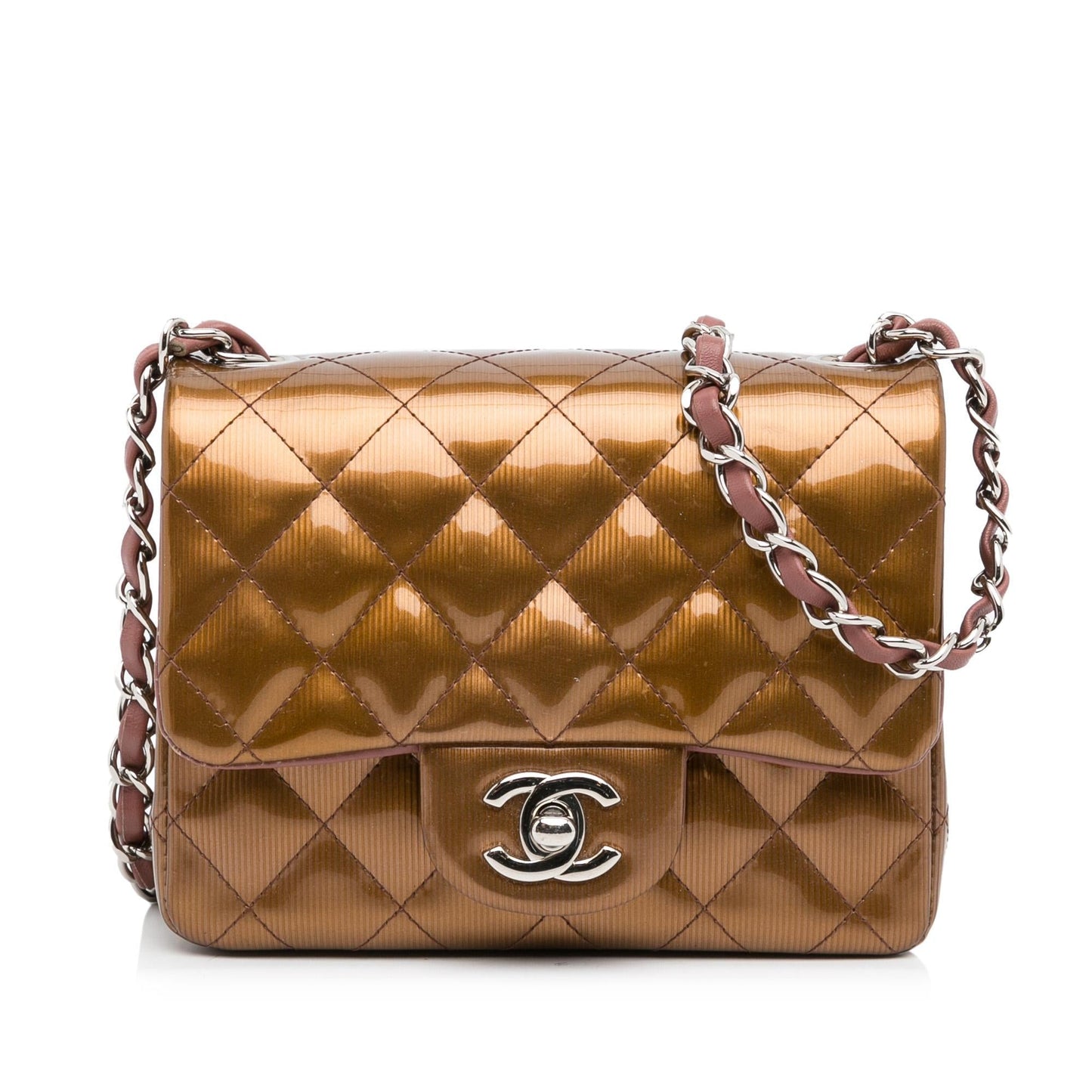 Luxury Chanel Mini Classic Square Patent Single Flap (SHG-nmtI7p)