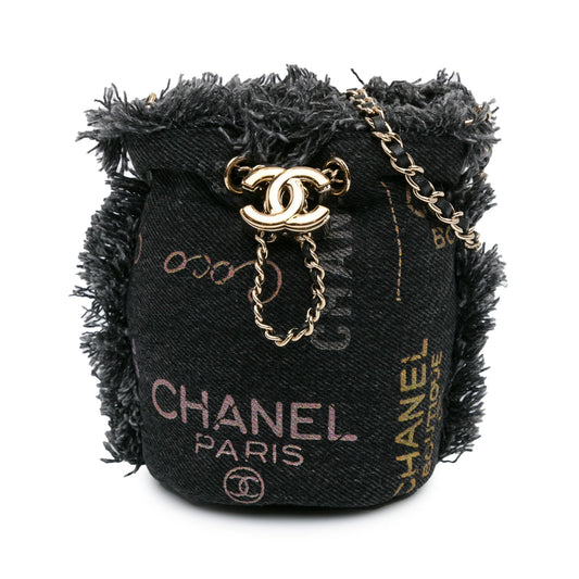 Chanel Mini Denim Mood Bucket with Chain (SHG-lXV8UG)