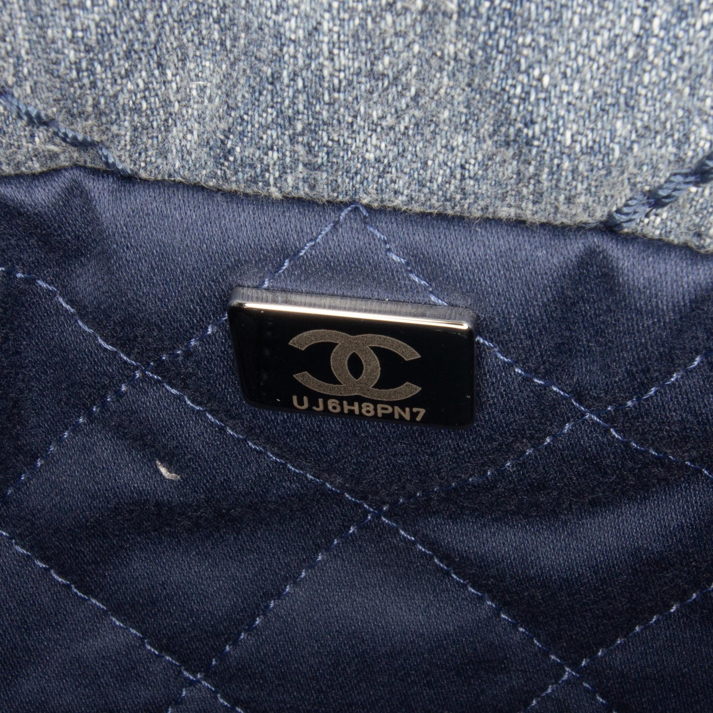 Chanel Mini Denim Studded 22 Handbag