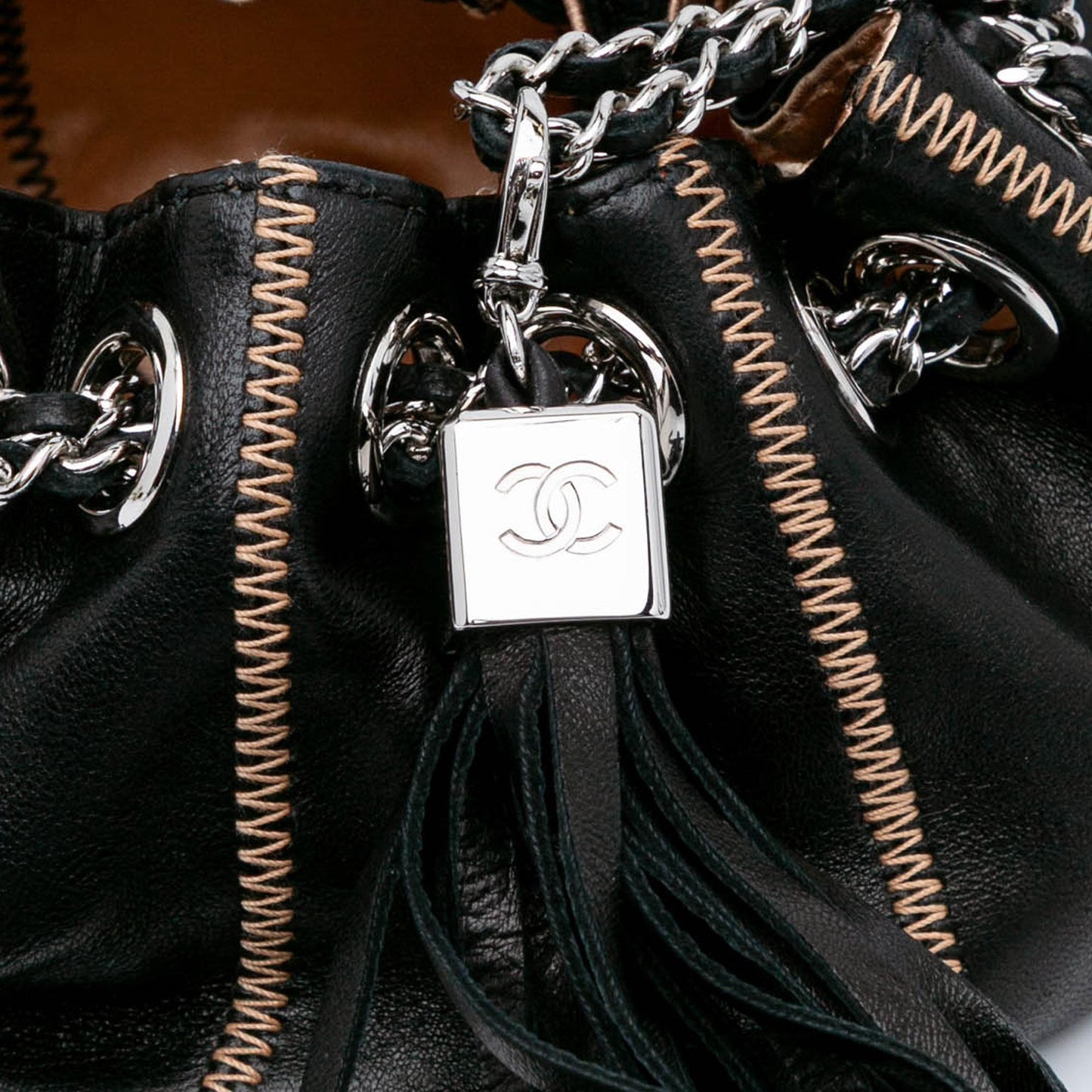 Chanel Mini Lambskin and Satin Reversible Sac Cordon