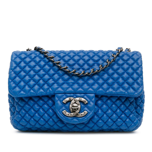 Chanel Mini Microquilted Lambskin Studded CC Flap (SHG-79zs0k)