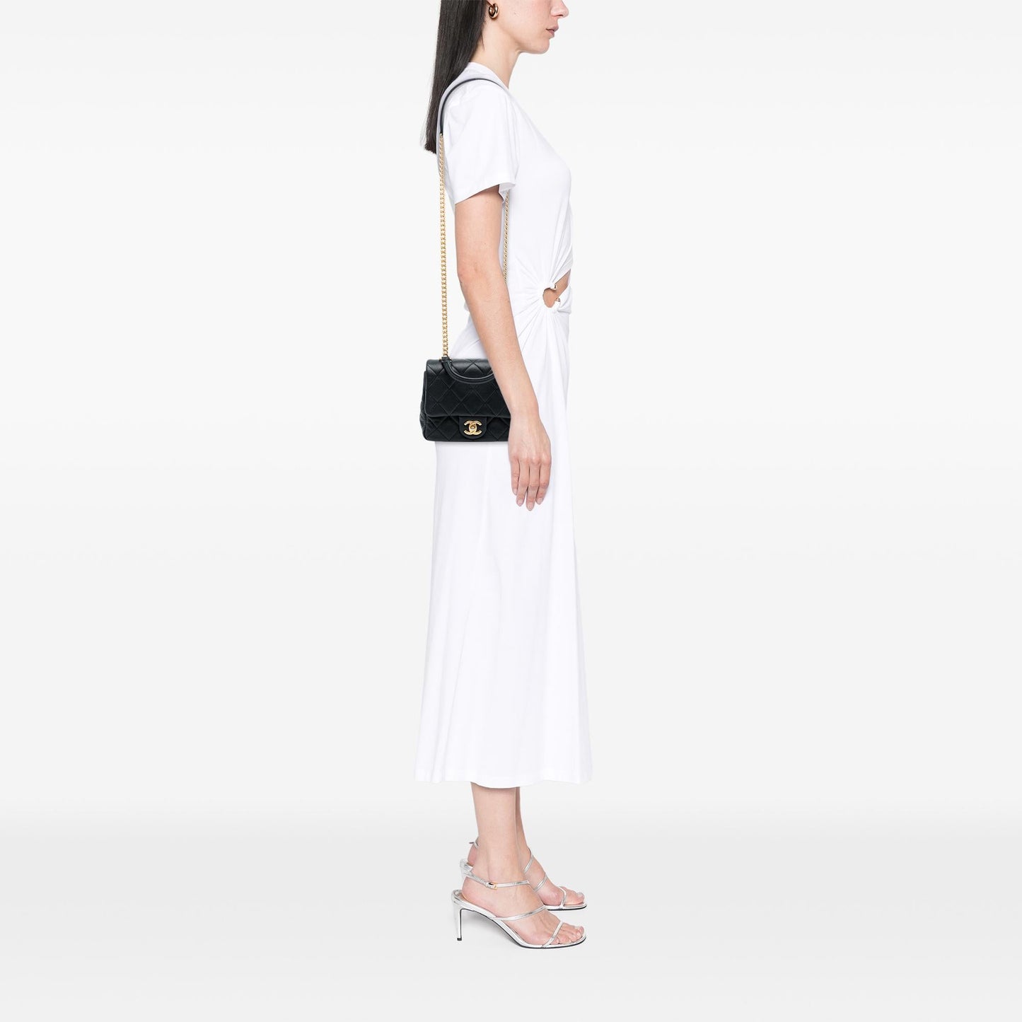 Chanel Mini Quilted Caviar Top Handle Flap