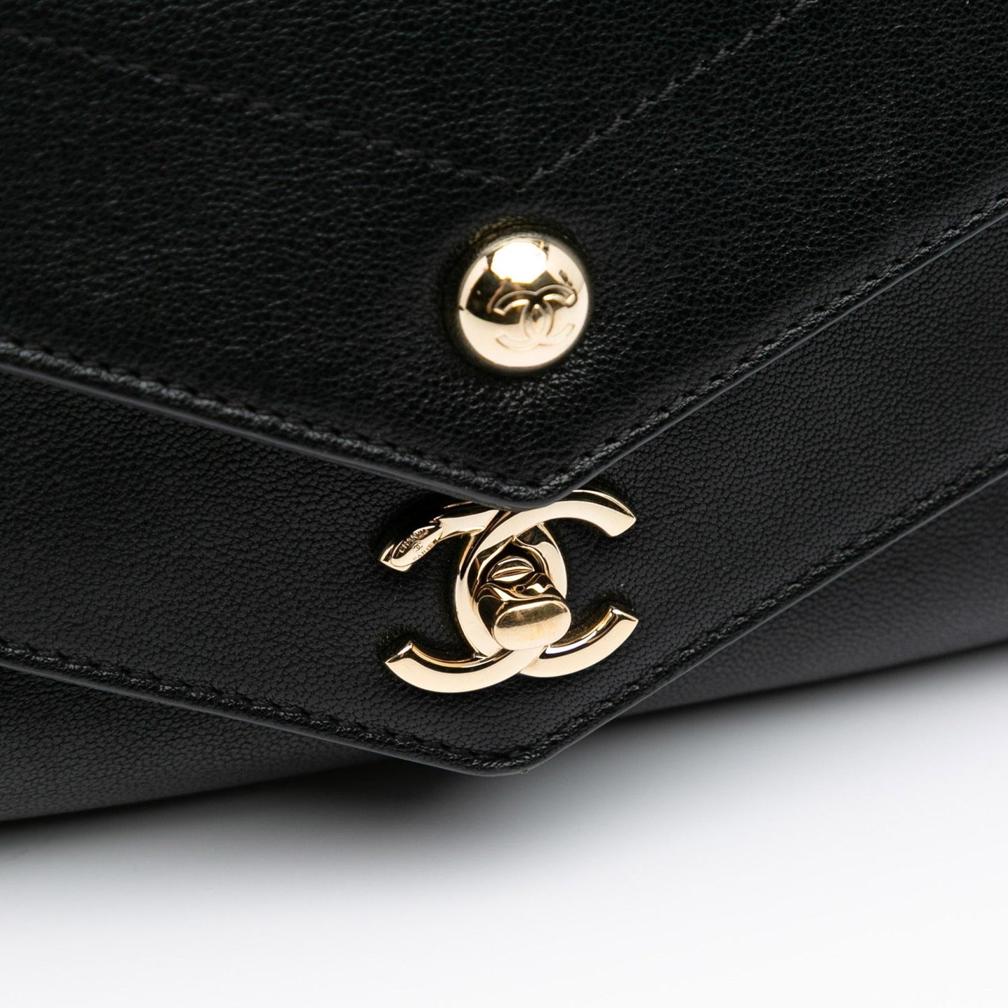 Chanel Mini Quilted Sheepskin Double Chevron Flap