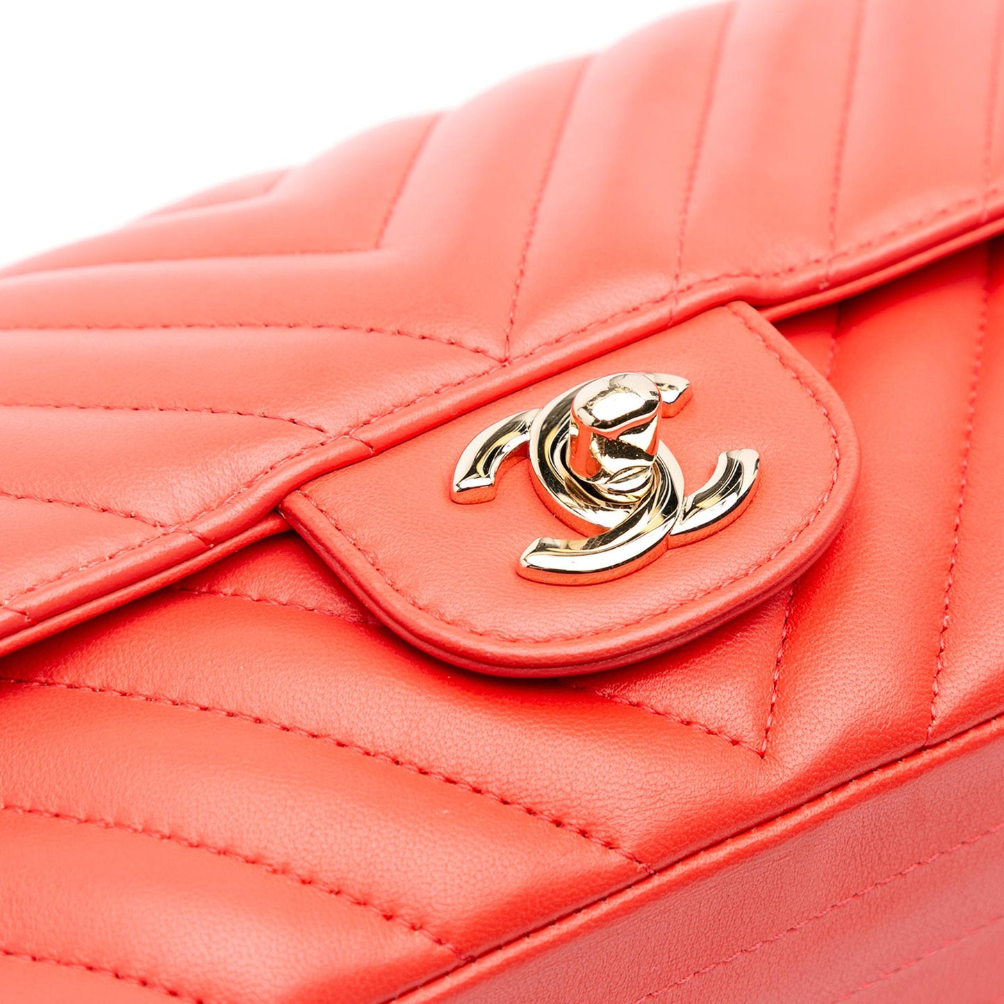 Chanel Mini Rectangular Classic Chevron Lambskin Single Flap