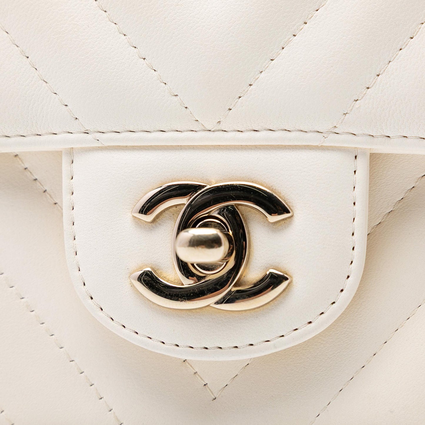 Chanel Mini Rectangular Classic Chevron Lambskin Single Flap