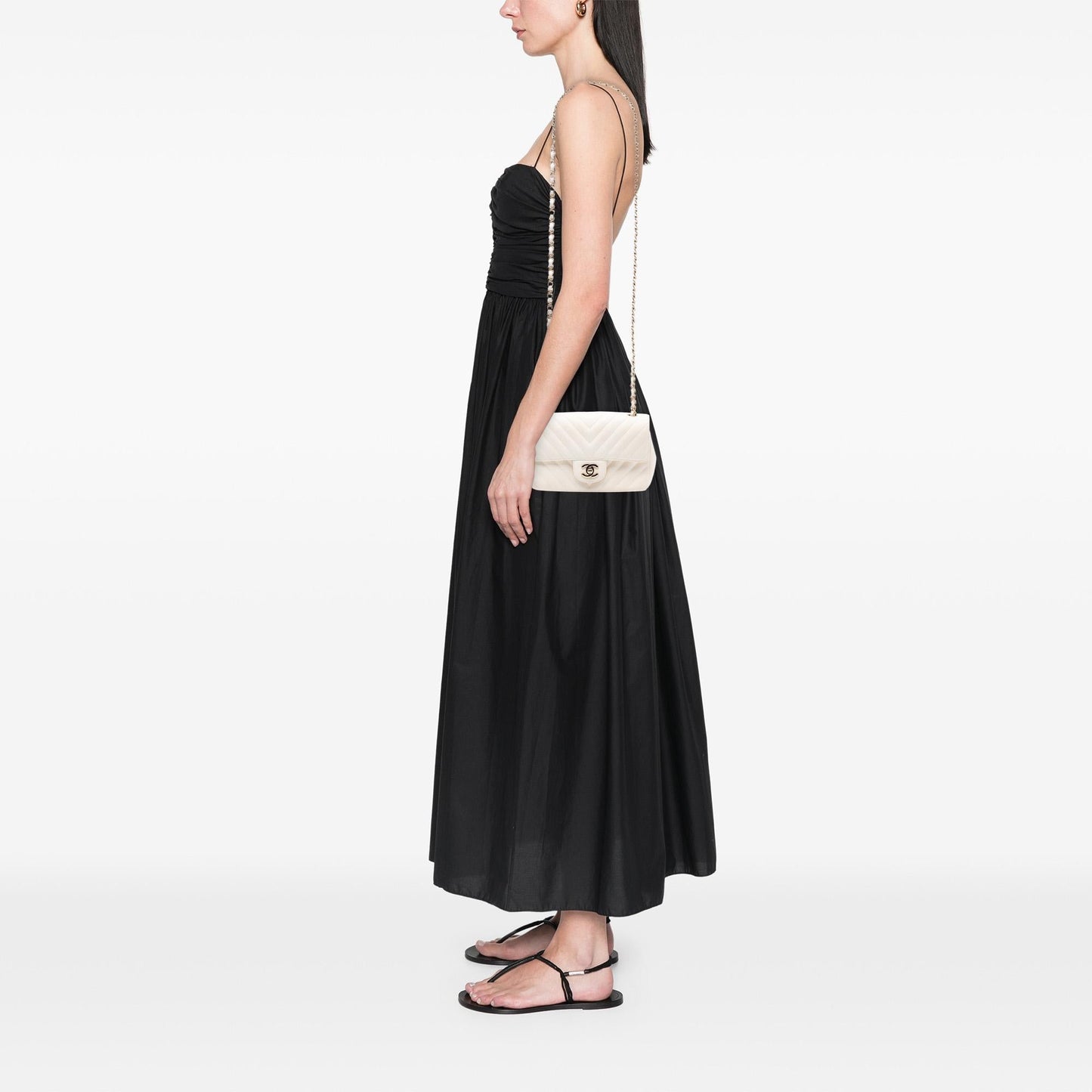 Chanel Mini Rectangular Classic Chevron Lambskin Single Flap