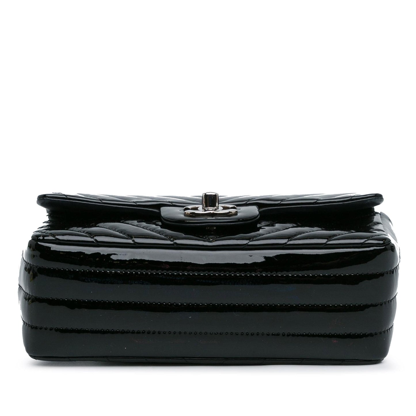 Luxury Chanel Mini Rectangular Classic Chevron Patent Single Flap (SHG-3MlT53)