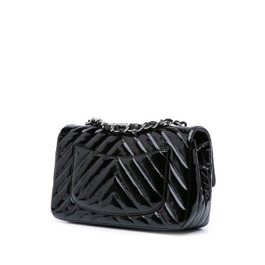 Chanel Mini Rectangular Classic Chevron Patent Single Flap