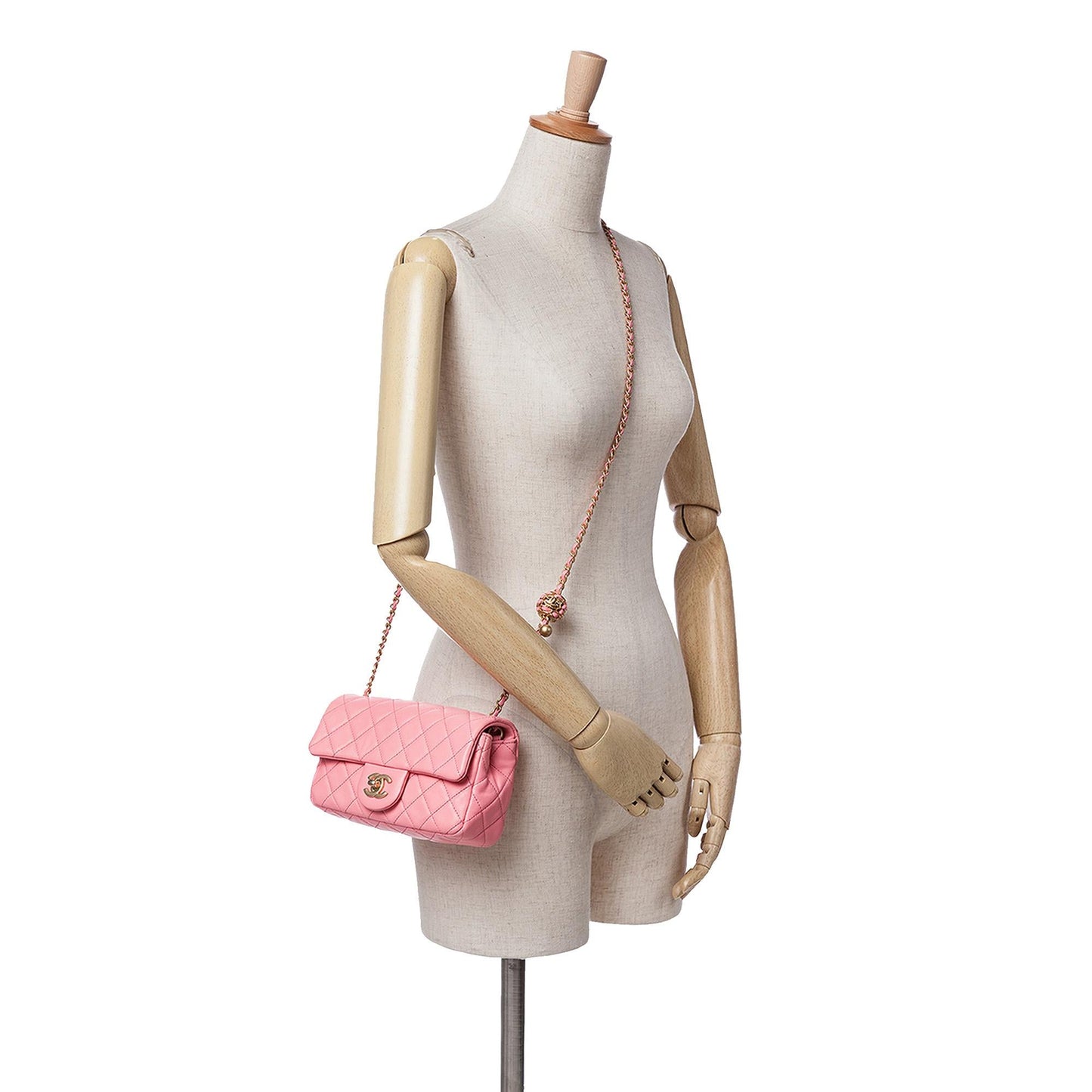 Chanel Mini Rectangular Classic Lambskin Pearl Crush Single Flap