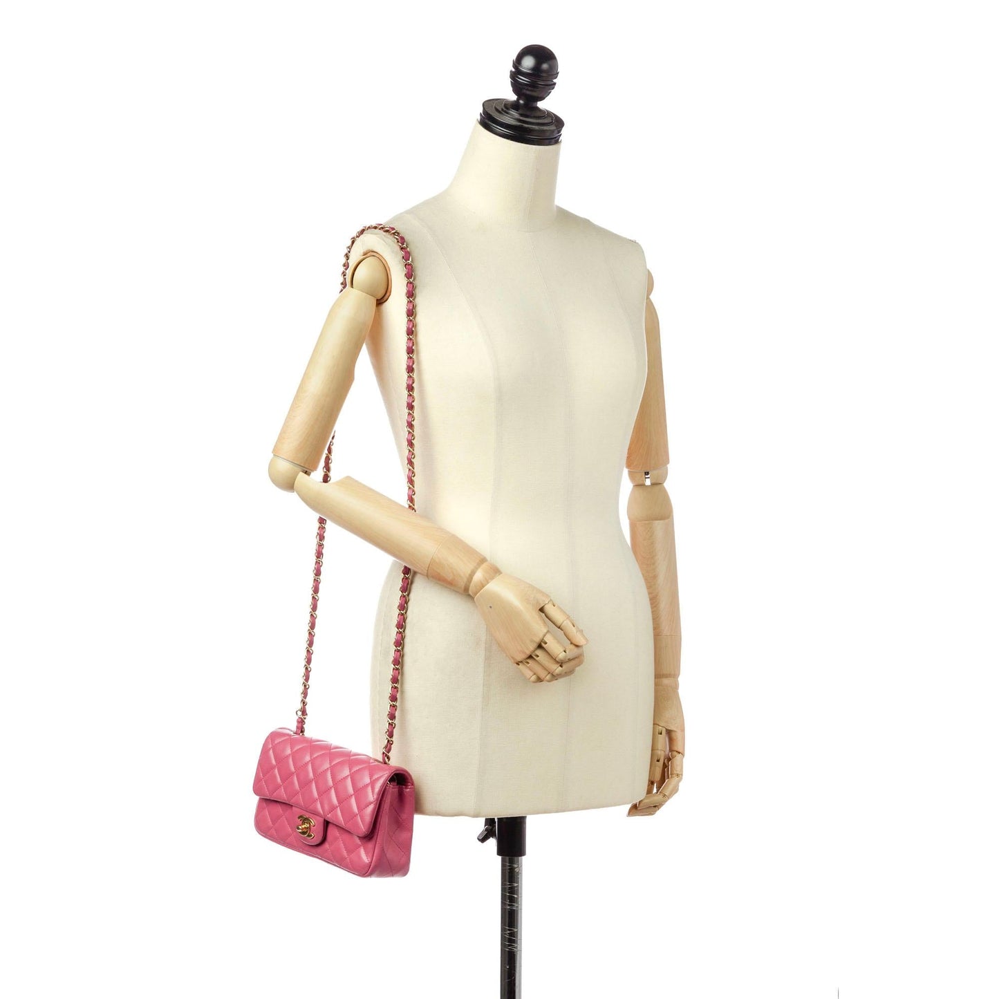 Chanel Mini Rectangular Classic Lambskin Single Flap (SHG-mr1rzU)