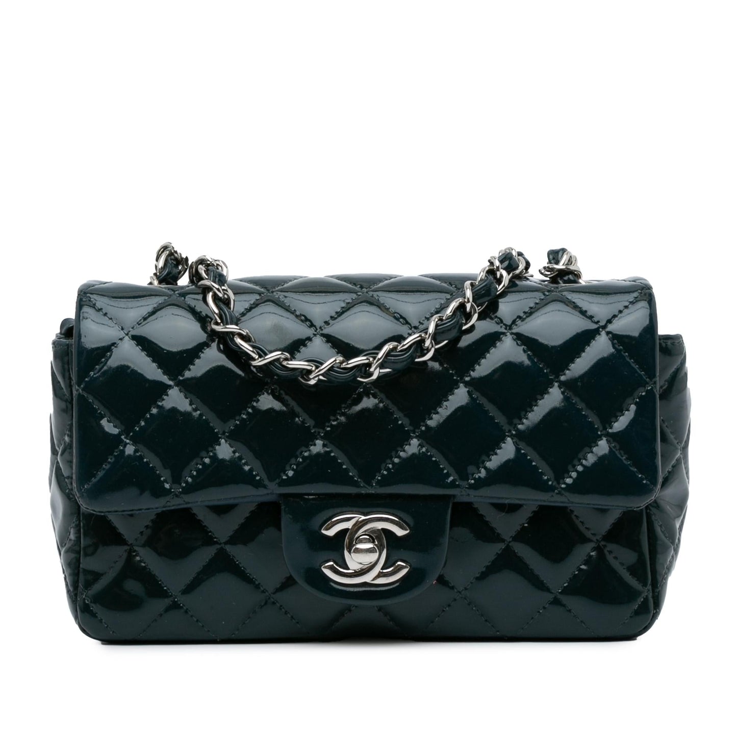 Luxury Chanel Mini Rectangular Classic Patent Single Flap (SHG-TPwrWV)
