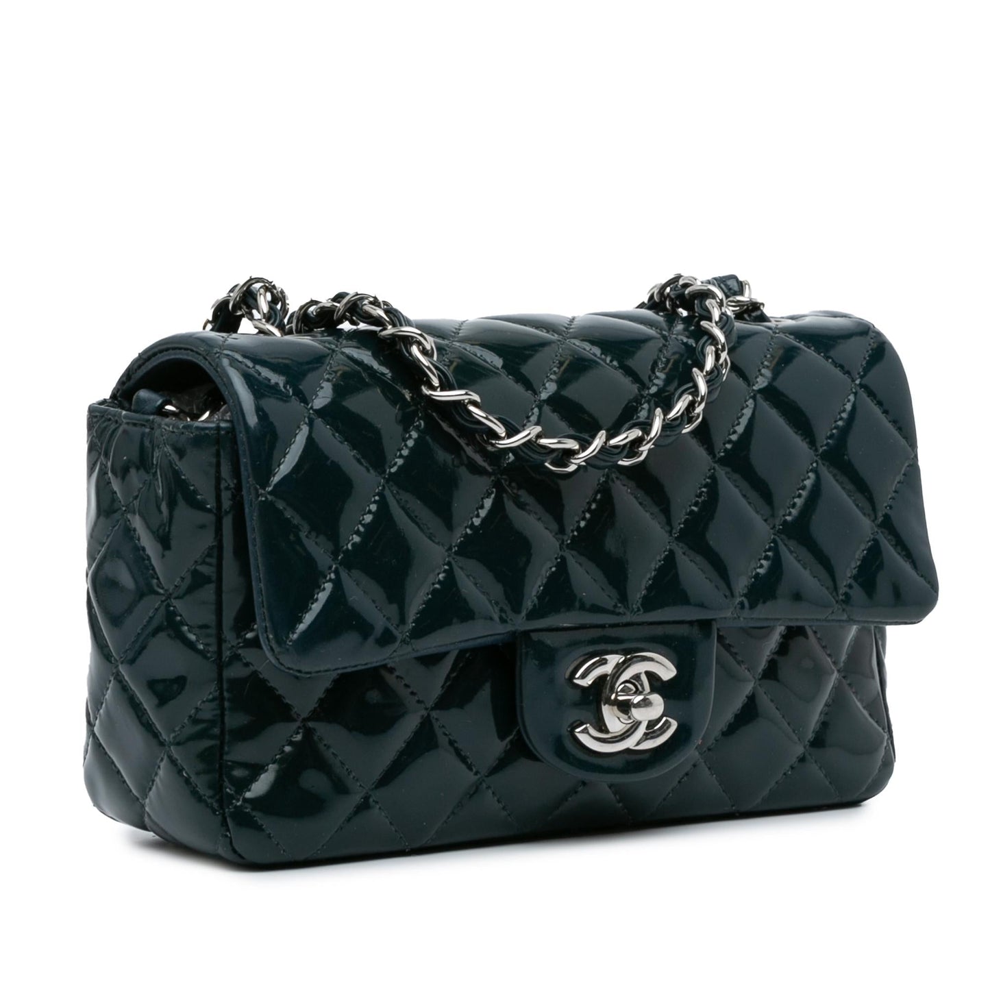 Luxury Chanel Mini Rectangular Classic Patent Single Flap (SHG-TPwrWV)
