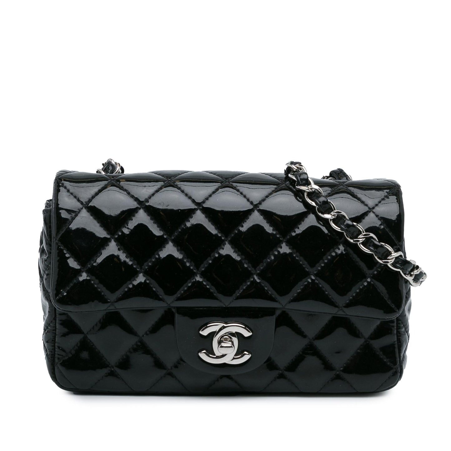 Luxury Chanel Mini Rectangular Classic Patent Single Flap (SHG-H2RONy)