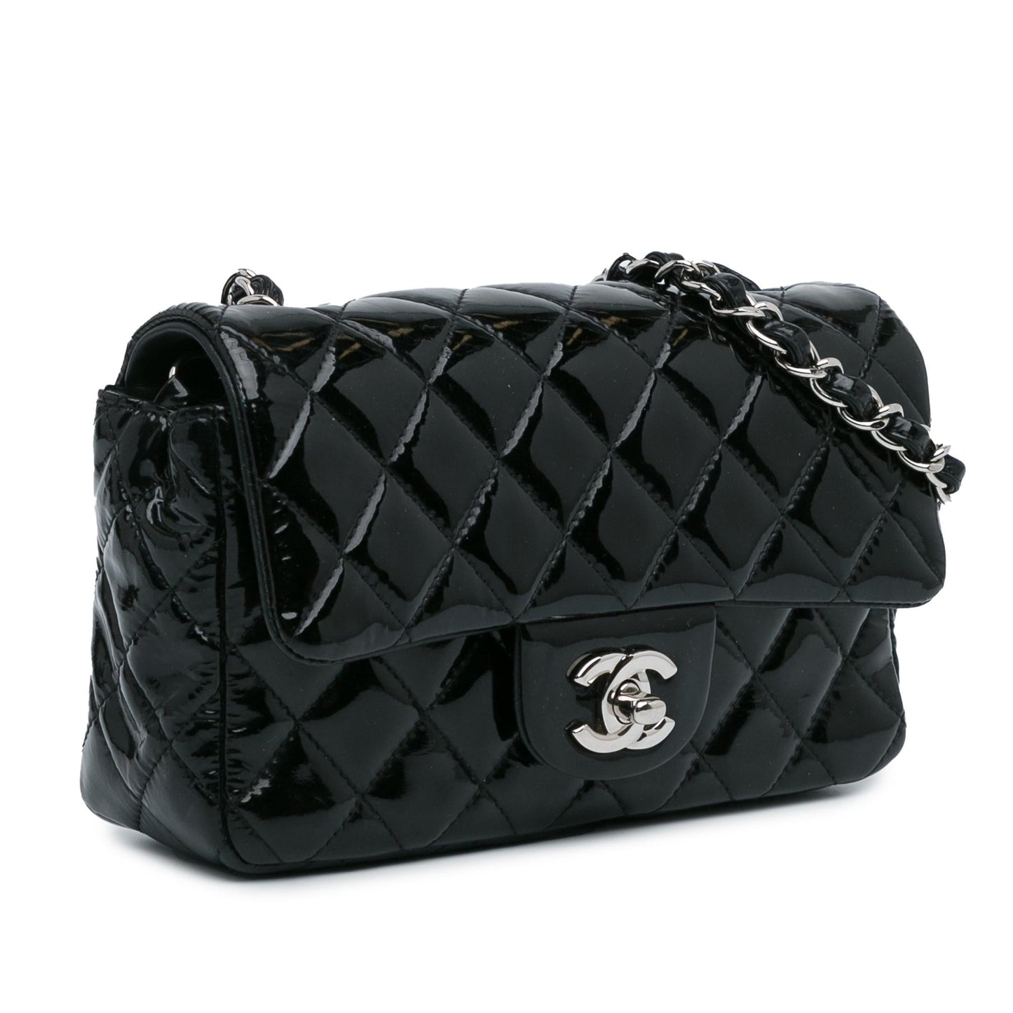 Luxury Chanel Mini Rectangular Classic Patent Single Flap (SHG-H2RONy)