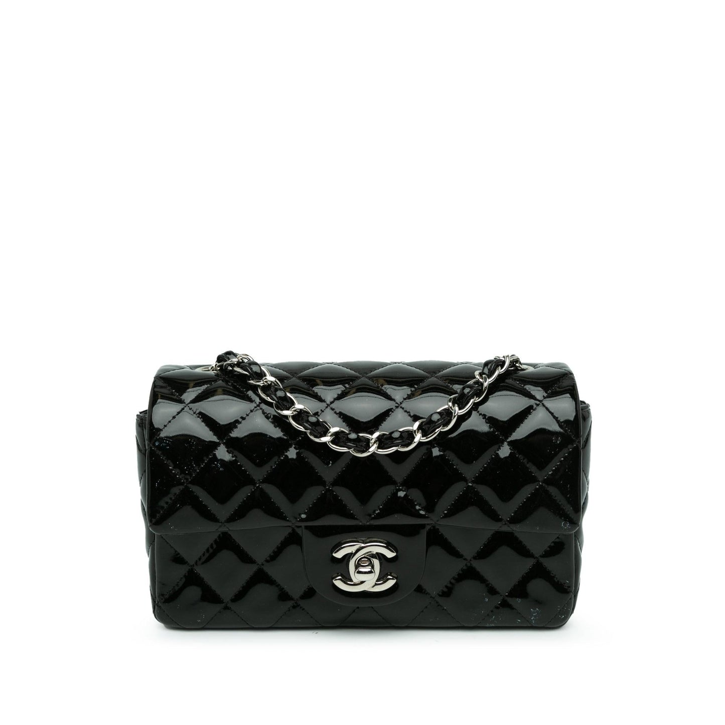 Luxury Chanel Mini Rectangular Classic Patent Single Flap (SHG-FyA2eh)