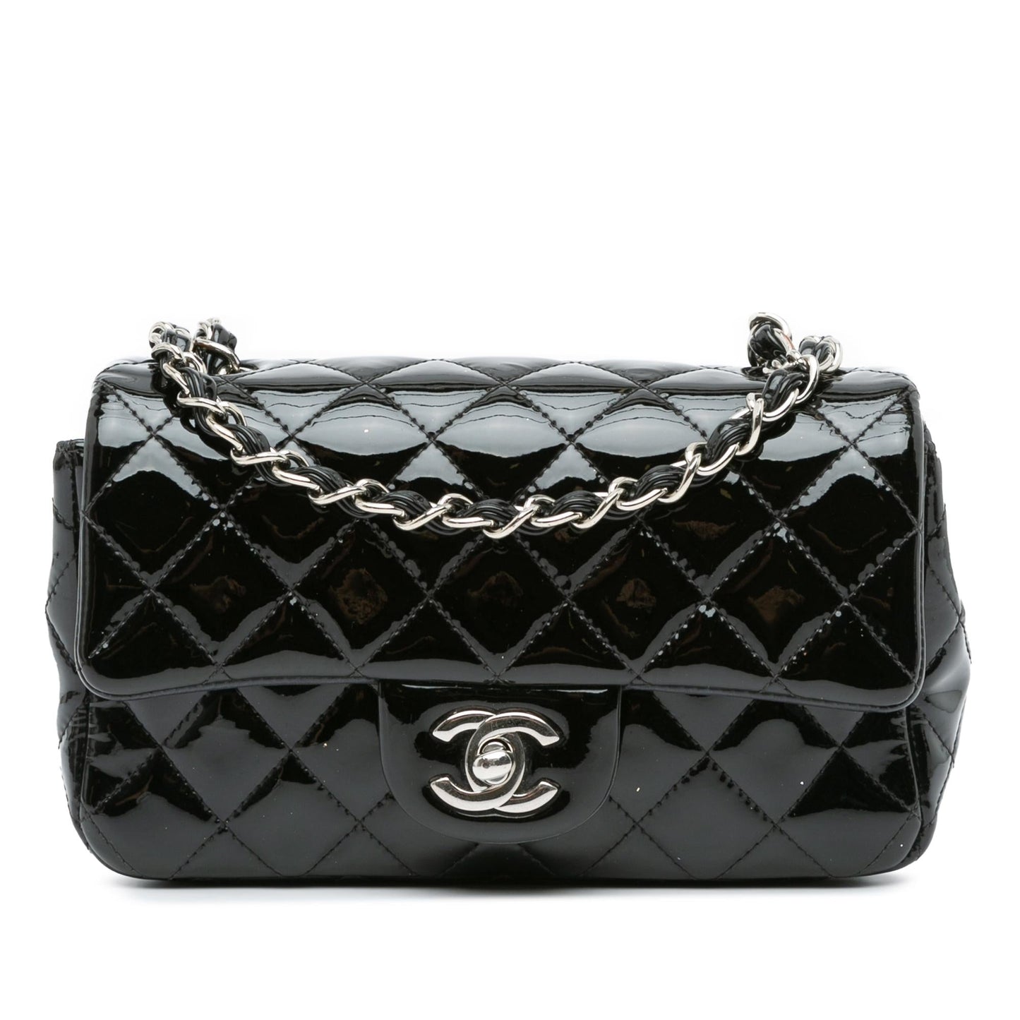 Chanel Mini Rectangular Classic Patent Single Flap (SHG-zYcSdt)