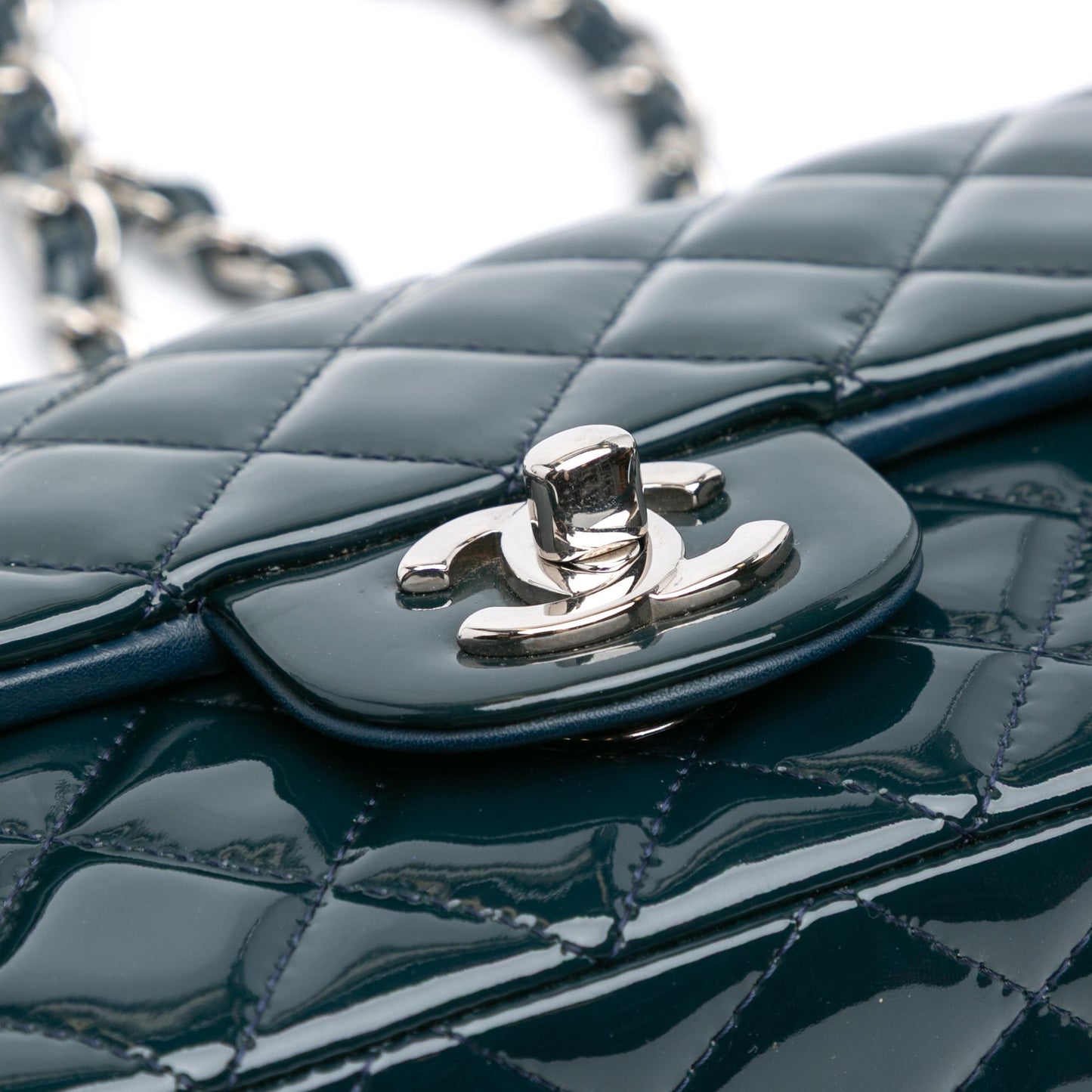 Chanel Mini Rectangular Classic Patent Single Flap