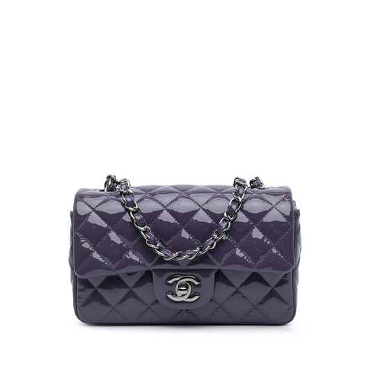 Chanel Mini Rectangular Classic Patent Single Flap