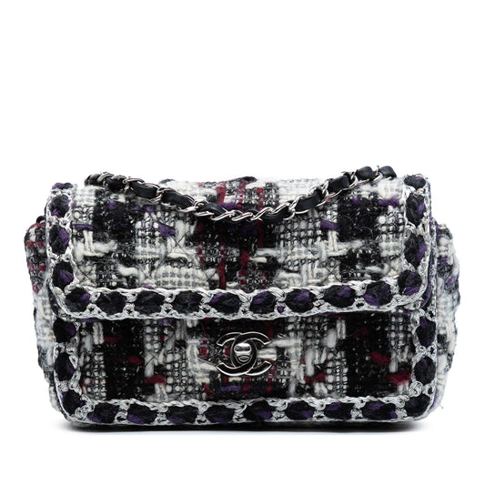 Chanel Mini Rectangular Quilted Tweed Single Flap