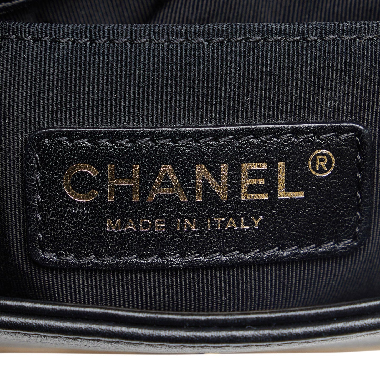 Chanel Mini Square Calfskin Graphic Flap Crossbody Bag