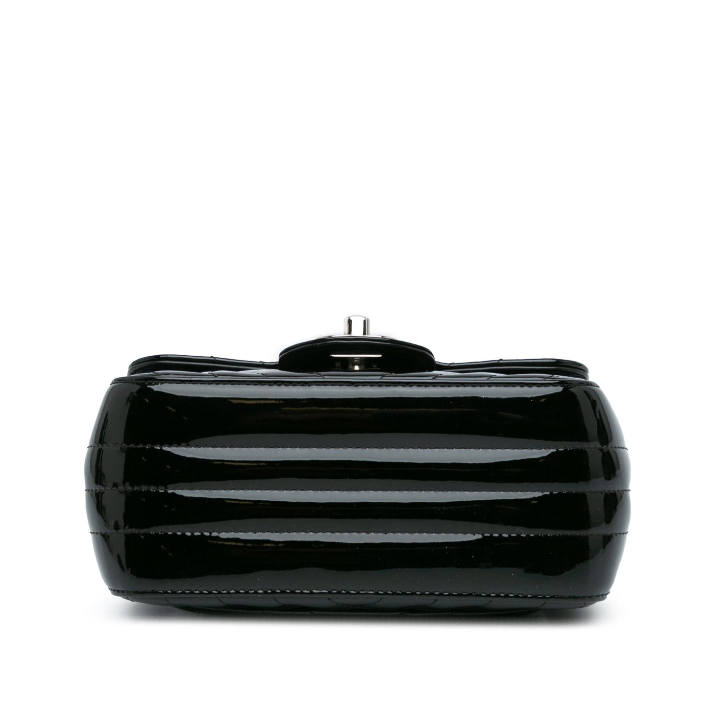 Chanel Mini Square Classic Chevron Patent Flap