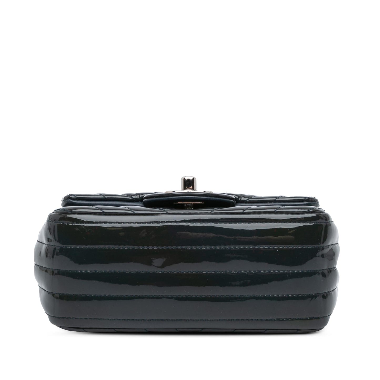 Chanel Mini Square Classic Chevron Patent Single Flap